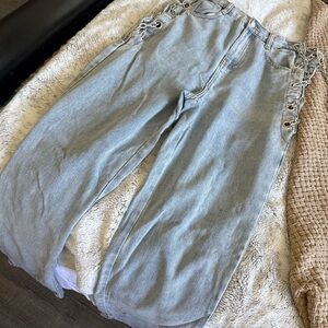 Fashion Nova Chain Side Denim Jeans